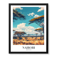 Nairobi City Kenya | Abstract Travel Artwork #00633