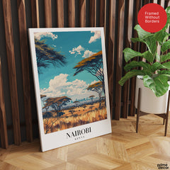 Nairobi City Kenya | Abstract Travel Artwork #00633