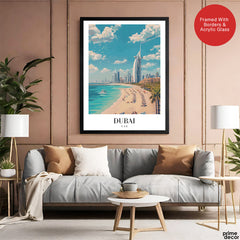 Dubai City UAE | Abstract Travel Artwork #00637