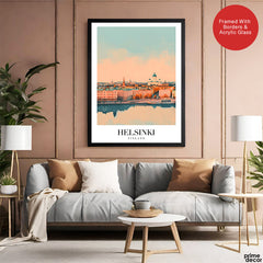 Helsinki City Finland | Abstract Travel Artwork #00640