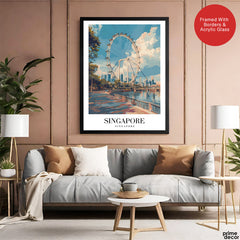 Singapore Typography | Abstract Travel Artwork #00641