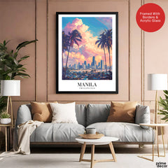 Manila City Philippines | Abstract Travel Artwork #00642