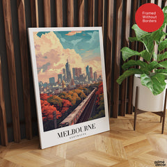 Melbourne City Australia | Abstract Travel Artwork #00646