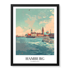 Hamburg City Germany | Abstract Travel Artwork #00647