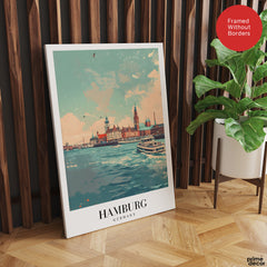 Hamburg City Germany | Abstract Travel Artwork #00647