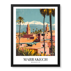 Marrakech City Morocco | Abstract Travel Artwork #00648