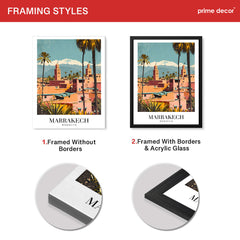 Marrakech City Morocco | Abstract Travel Artwork #00648