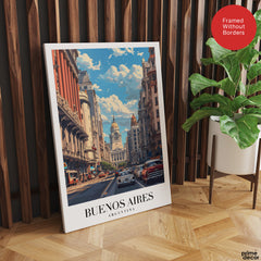 Buenos Aires City Argentina | Abstract Travel Artwork #00649