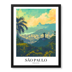 Sao Paulo City Brazil | Abstract Travel Artwork #00651