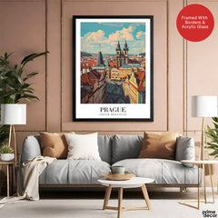 Prague City Czech Republic | Abstract Travel Artwork #00652