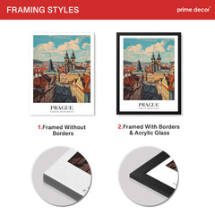 Prague City Czech Republic | Abstract Travel Artwork #00652