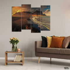 Seashore Hills Aerial View (4 Panel) Nature Wall Art - Prime Décor