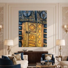 Door of Kaaba Original Painting Acrylic Wall Art | Handmade Painting