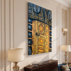 Door of Kaaba Original Painting Acrylic Wall Art | Handmade Painting