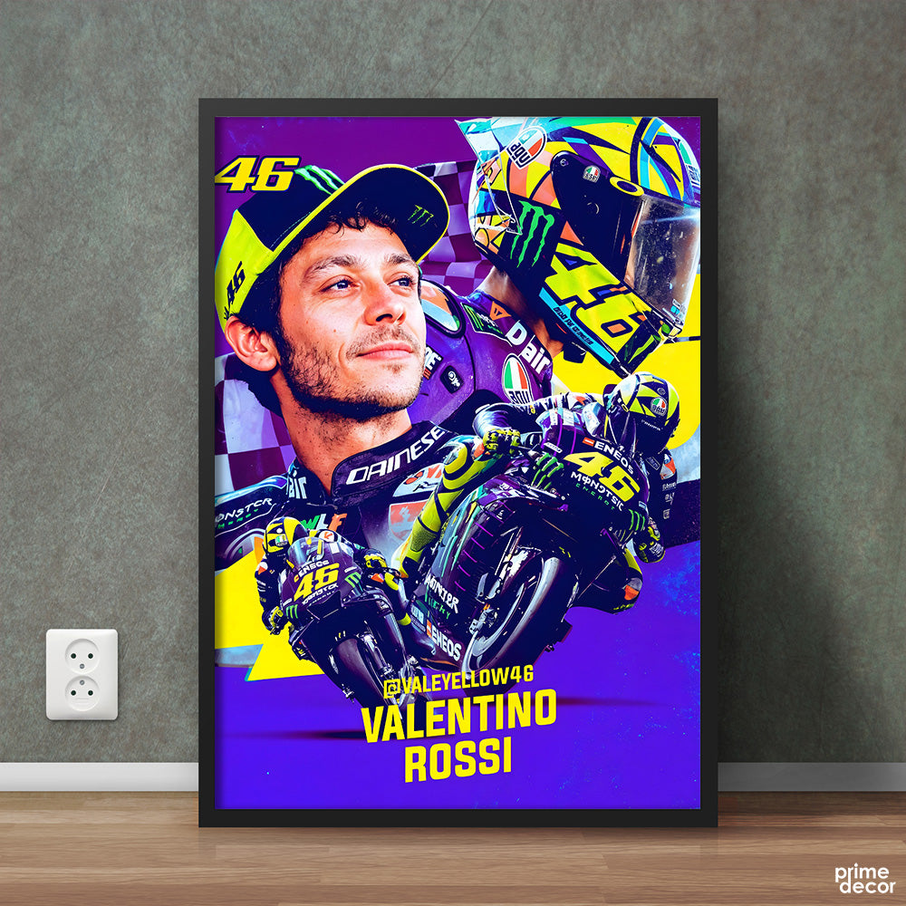 Valentino Rossi Bike Racing VR46 Purple | Sports Wall Art - Prime Décor