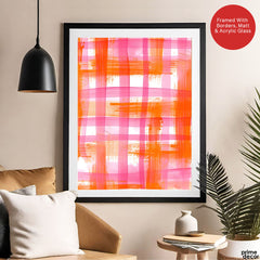 Abstract Pink & Orange Artwork | Abstract Fashion Artwork #00661