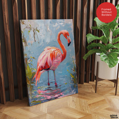 Beautiful Bird With Colorful Paint Stroke In Water | Abstract Nature Artwork #00676