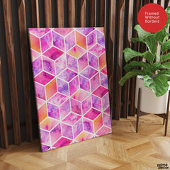 Beautiful Pink & Orange Geometric Artwork | Abstract Fashion Artwork #00696