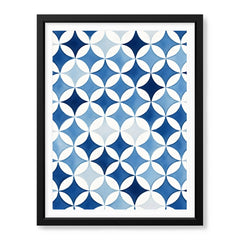 Blue and Gray Pattern Design Over White Background | Abstract Fashion Artwork #00715