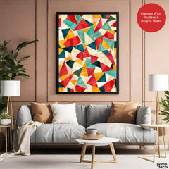 Abstract Colorful Pattern Artwork With Beige Background | Abstract Fashion Artwork #00718