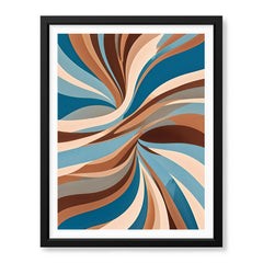 Abstract Blue & Brown Color Shades Artwork | Abstract Fashion Artwork #00721