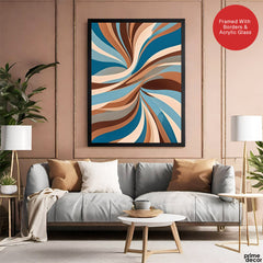 Abstract Blue & Brown Color Shades Artwork | Abstract Fashion Artwork #00721