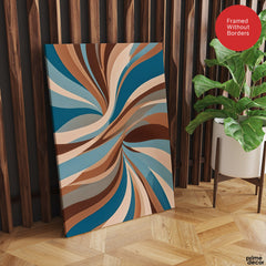 Abstract Blue & Brown Color Shades Artwork | Abstract Fashion Artwork #00721