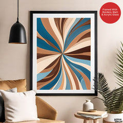 Abstract Blue Brown & Beige Color Shades Artwork | Abstract Fashion Artwork #00722