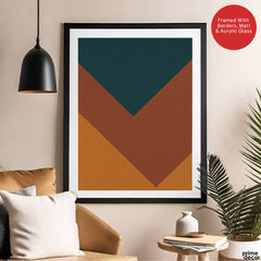 Blue Brown & Orange Abstract Pattern Artwork | Abstract Fashion Artwork #00724