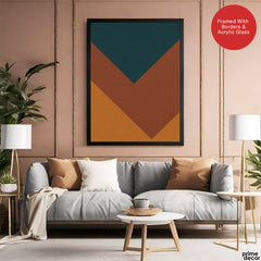Blue Brown & Orange Abstract Pattern Artwork | Abstract Fashion Artwork #00724