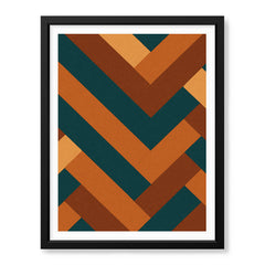 Blue Brown & Orange Abstract Pattern Design Artwork | Abstract Fashion Artwork #00725