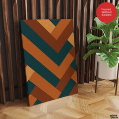 Blue Brown & Orange Abstract Pattern Design Artwork | Abstract Fashion Artwork #00725