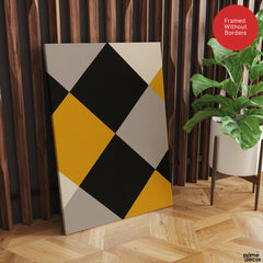 Gray Black & Gold Abstract Geometric Shapes Artwork | Abstract Fashion Artwork #00728