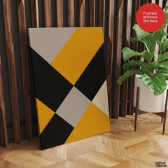 Gray Black & Gold Abstract Shapes Artwork | Abstract Fashion Artwork #00729