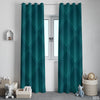 Cyan Textured Geometric Pattern | Abstract Curtains #072 - Prime Décor
