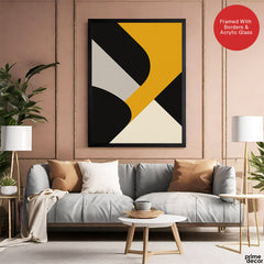 Gray Black & Gold Abstract Paint Stroke Artwork | Abstract Fashion Artwork #00730