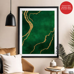 Mystic Marble Series Artwork - Emerald | Abstract Signature Artwork #00733