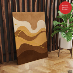 Mystic Marble Series Beige Shade - Brown & Gold | Abstract Signature Artwork #00739