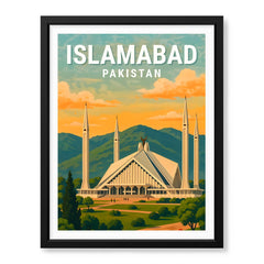 Islamabad Pakistan Illustration City Poster | Travel Artwork #00745
