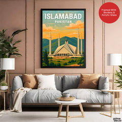 Islamabad Pakistan Illustration City Poster | Travel Artwork #00745
