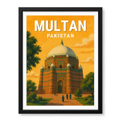 Multan Pakistan Illustration City Poster | Travel Artwork #00748