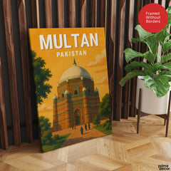 Multan Pakistan Illustration City Poster | Travel Artwork #00748