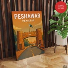 Peshawar Pakistan Illustration City Poster | Travel Artwork #00750