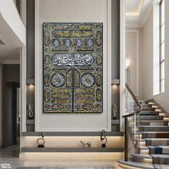 Kiswa Kaaba Gold Leaf Original Painting Acrylic Wall Art | Handmade Painting