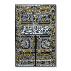 Kiswa Kaaba Gold Leaf Original Painting Acrylic Wall Art | Handmade Painting