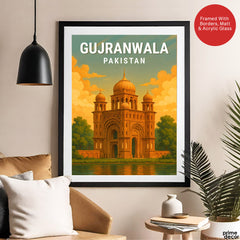 Gujranwala Pakistan Illustration City Poster | Travel Artwork #00752