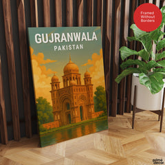 Gujranwala Pakistan Illustration City Poster | Travel Artwork #00752
