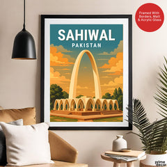 Sahiwal Pakistan Illustration City Poster | Travel Artwork #00756
