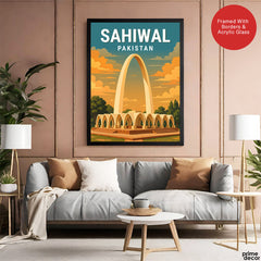 Sahiwal Pakistan Illustration City Poster | Travel Artwork #00756