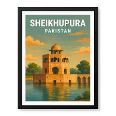 Sheikupura Pakistan Illustration City Poster | Travel Artwork #00757